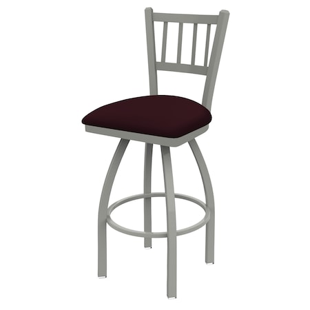 25 Swivel Counter Stool,Nickel Finish,Canter Bordeaux Seat